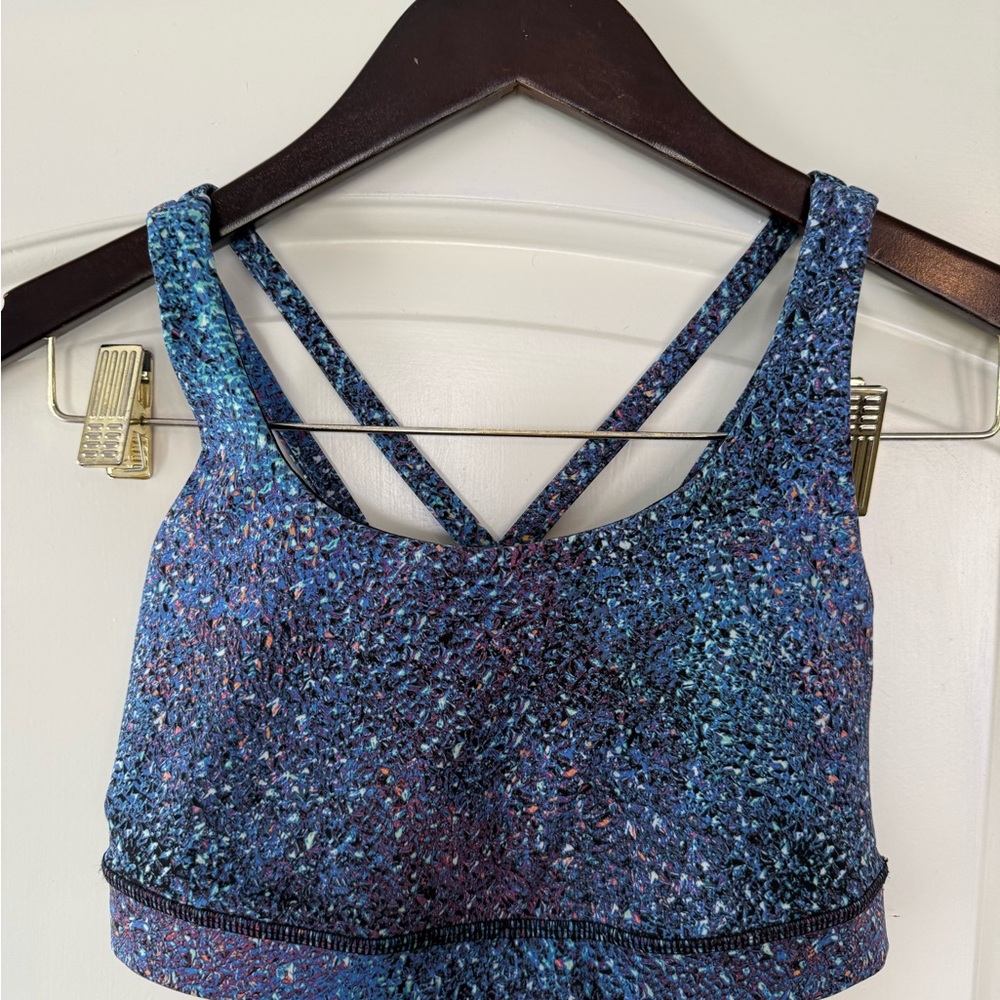 Lululemon Blue Criss-Cross Sports Bra